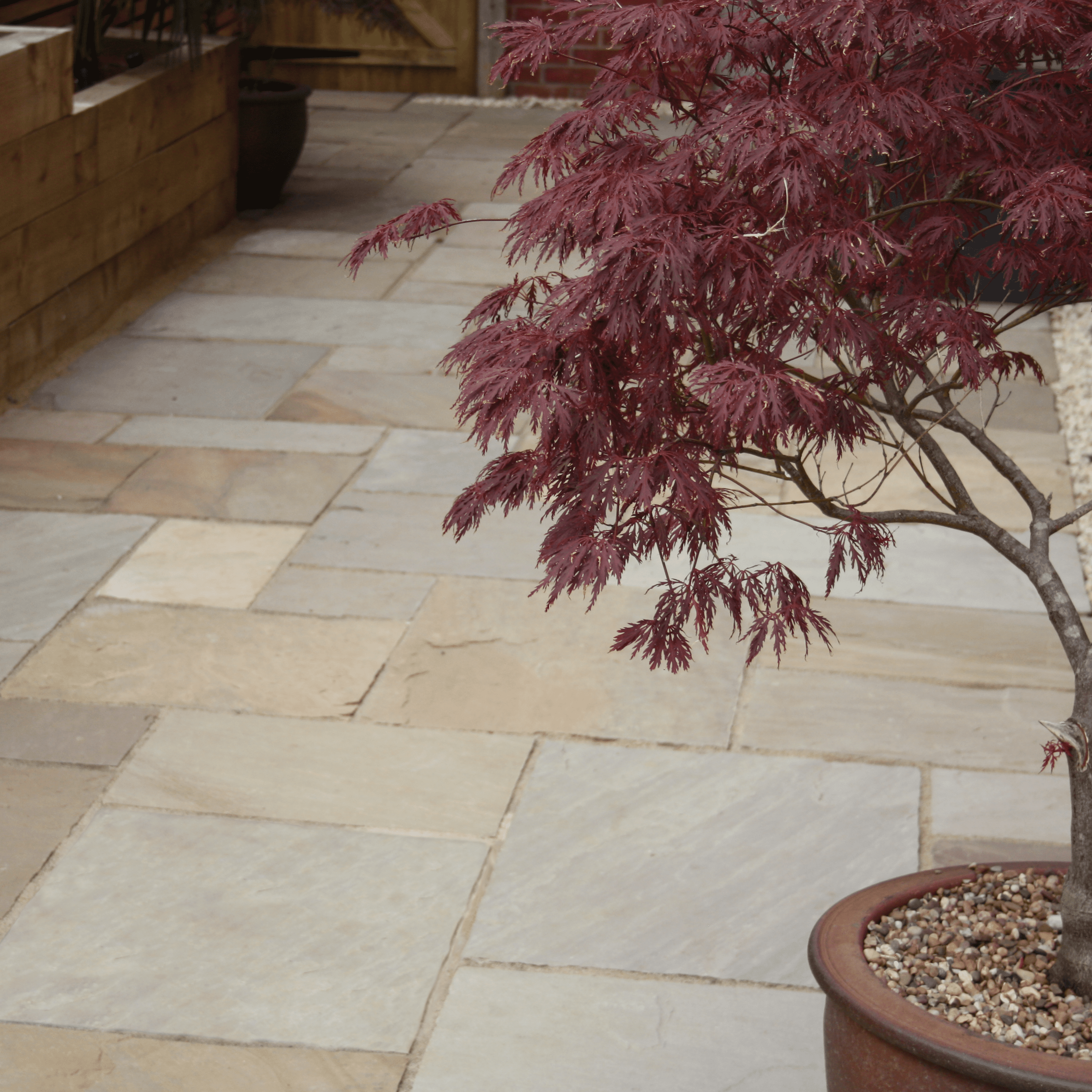Autumn Brown Sandstone Patio Paving