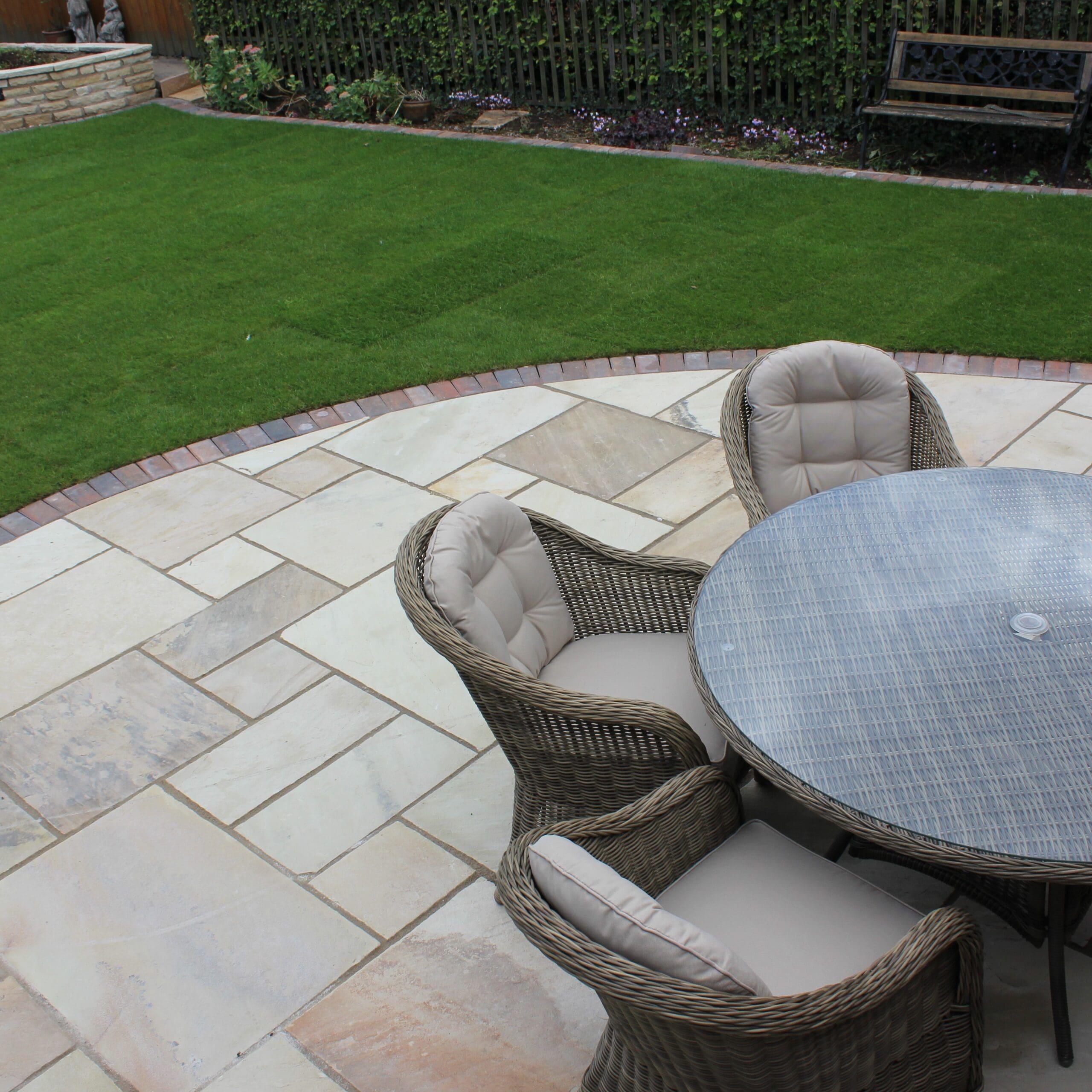 Golden Fossil Sandstone Patio Paving