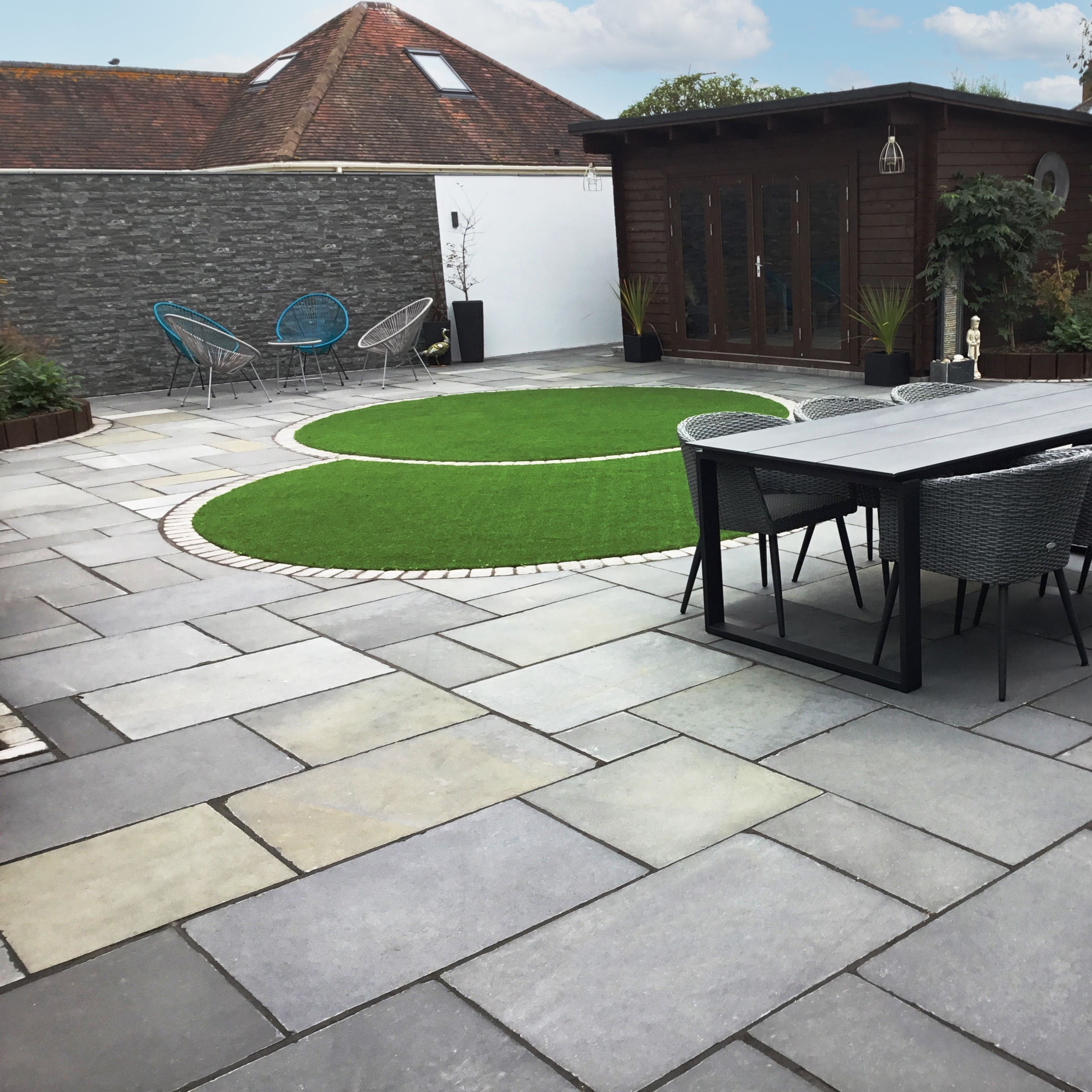 Harbour Grey Limestone Patio Paving