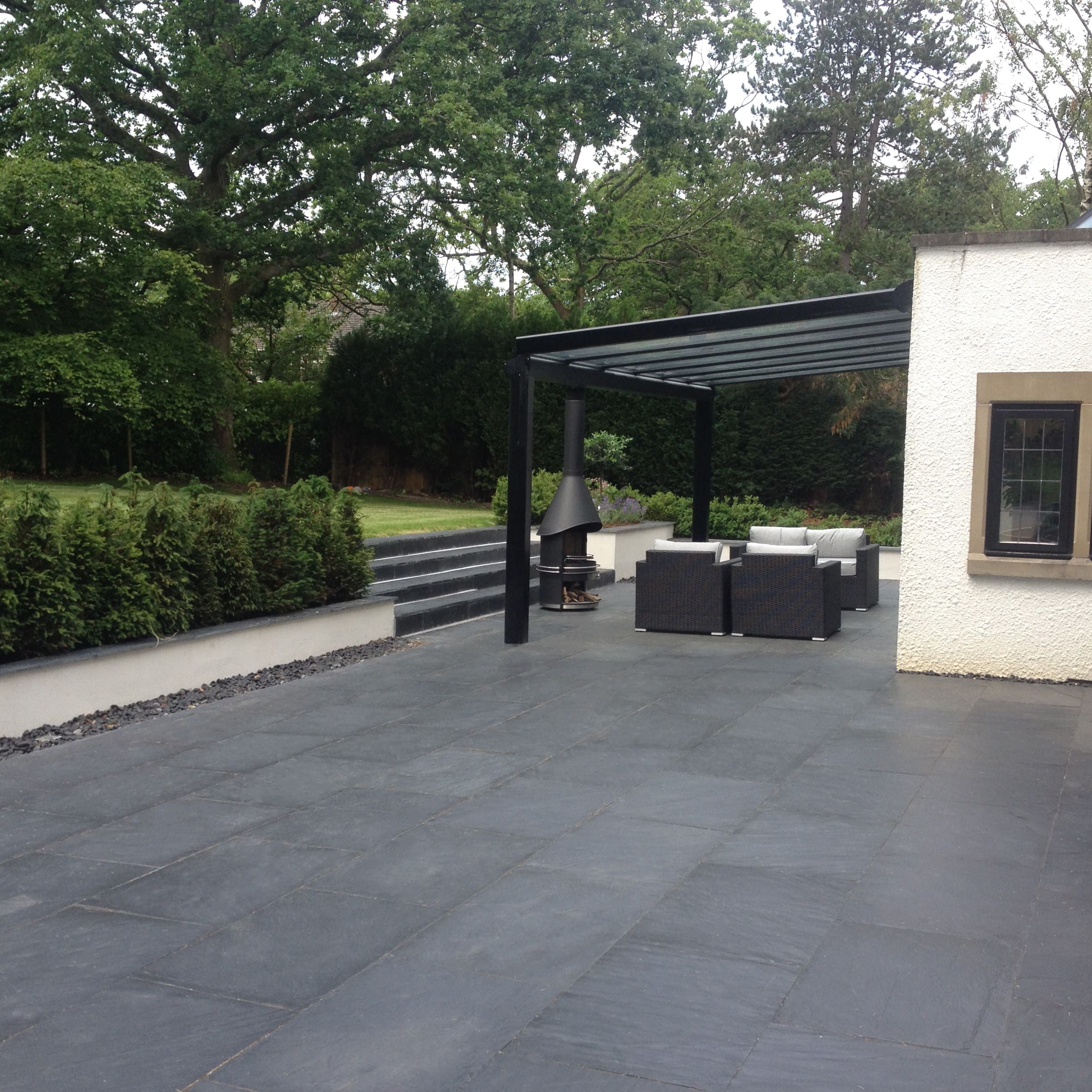 Black Slate Patio Paving