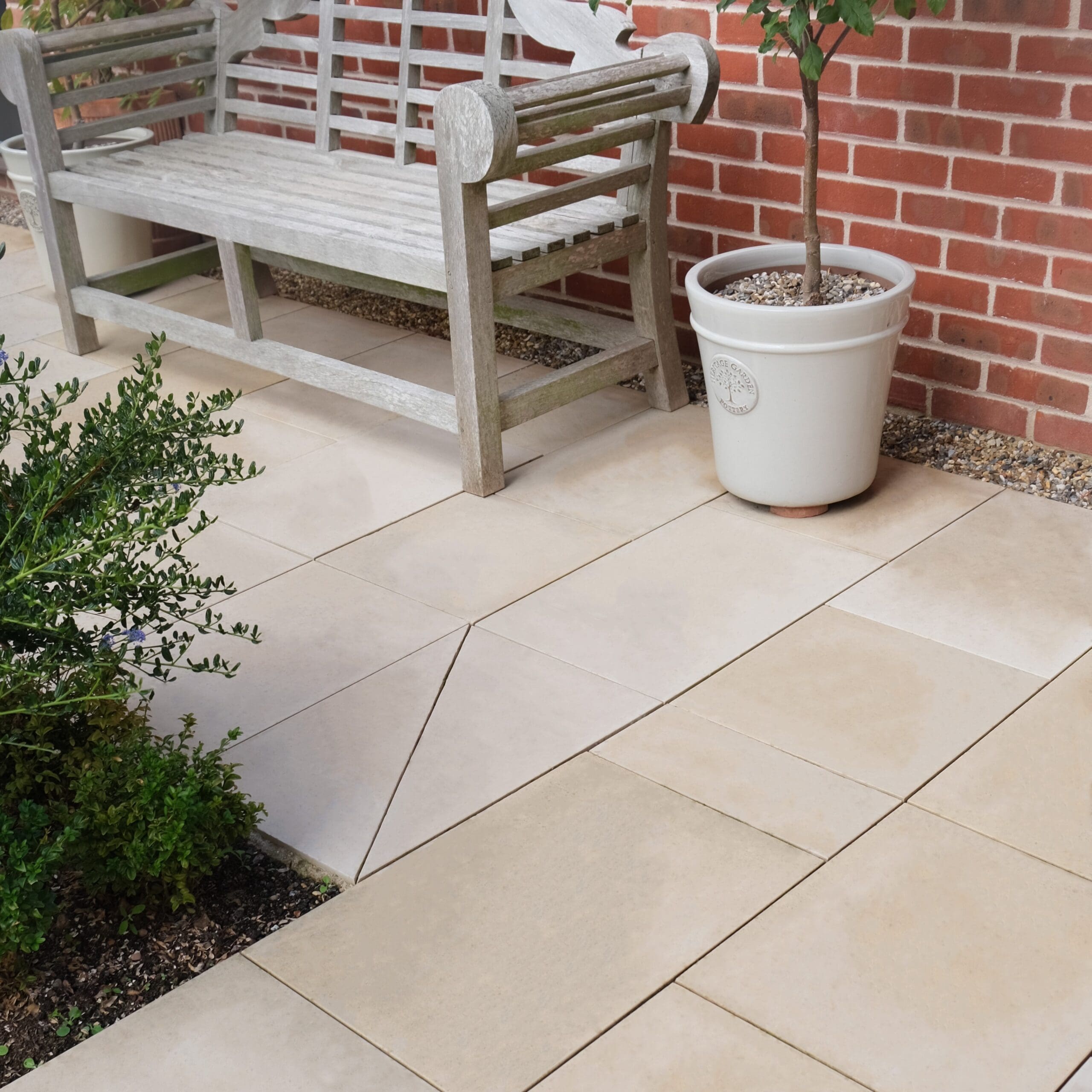 Ivory Sandstone Patio Paving