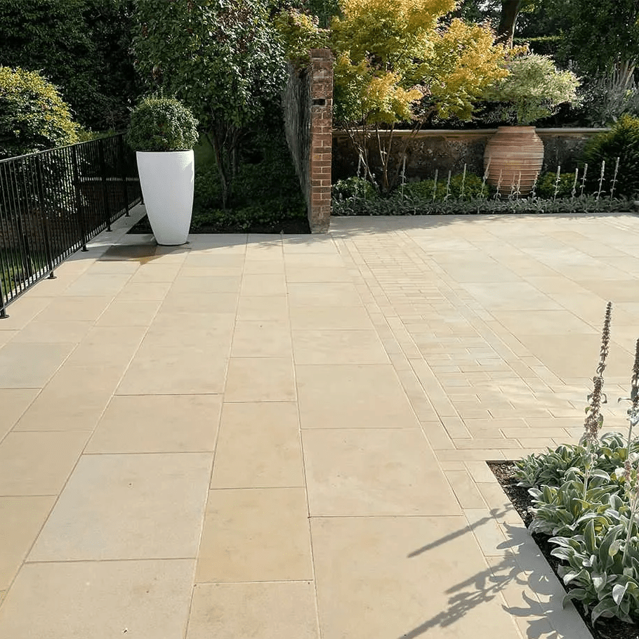 Buff Yorkstone Patio Paving