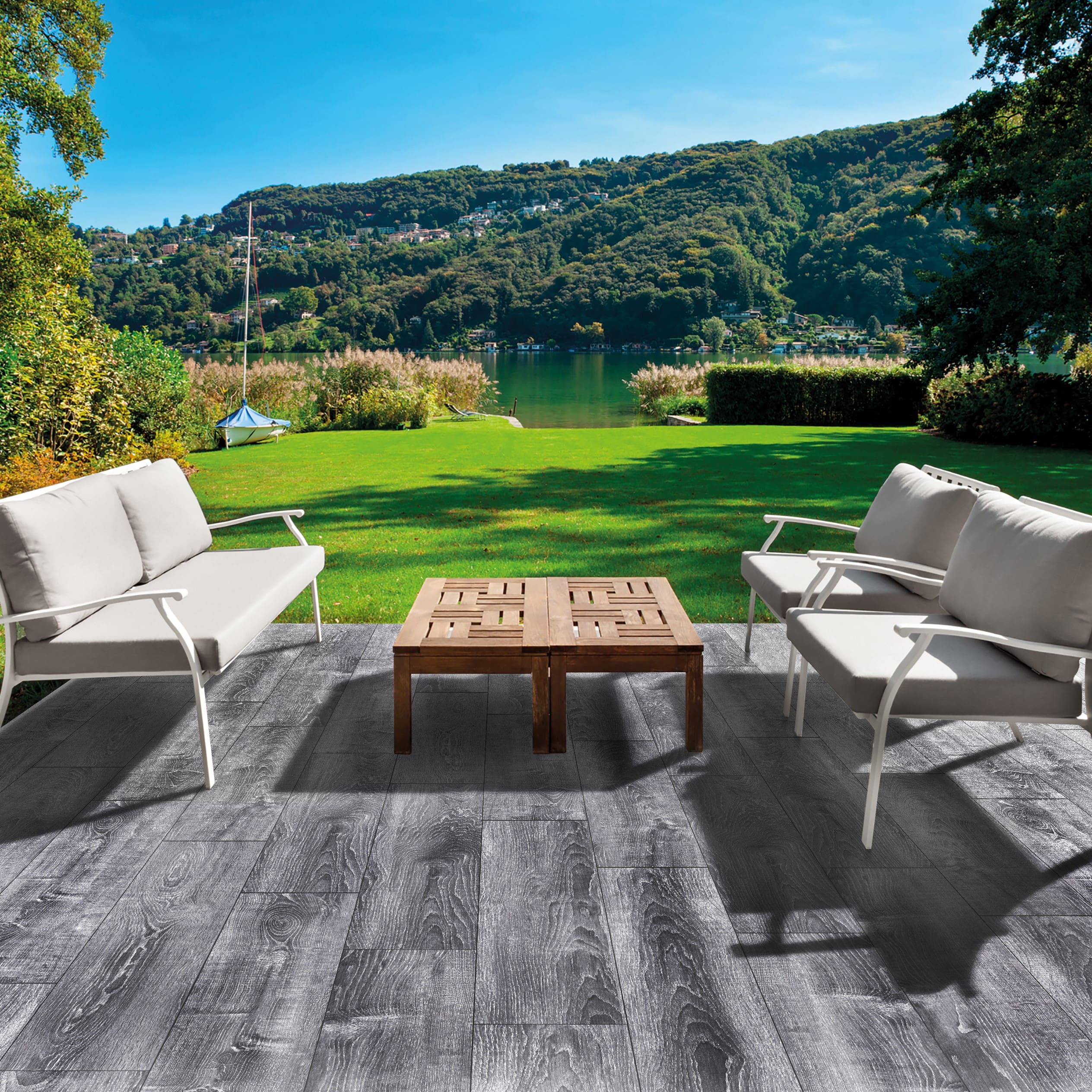 Burnt Oak Porcelain Paving
