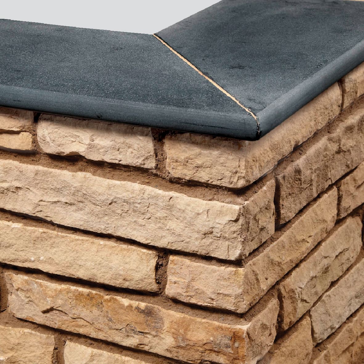 Carbon Black Limestone Wall Copings
