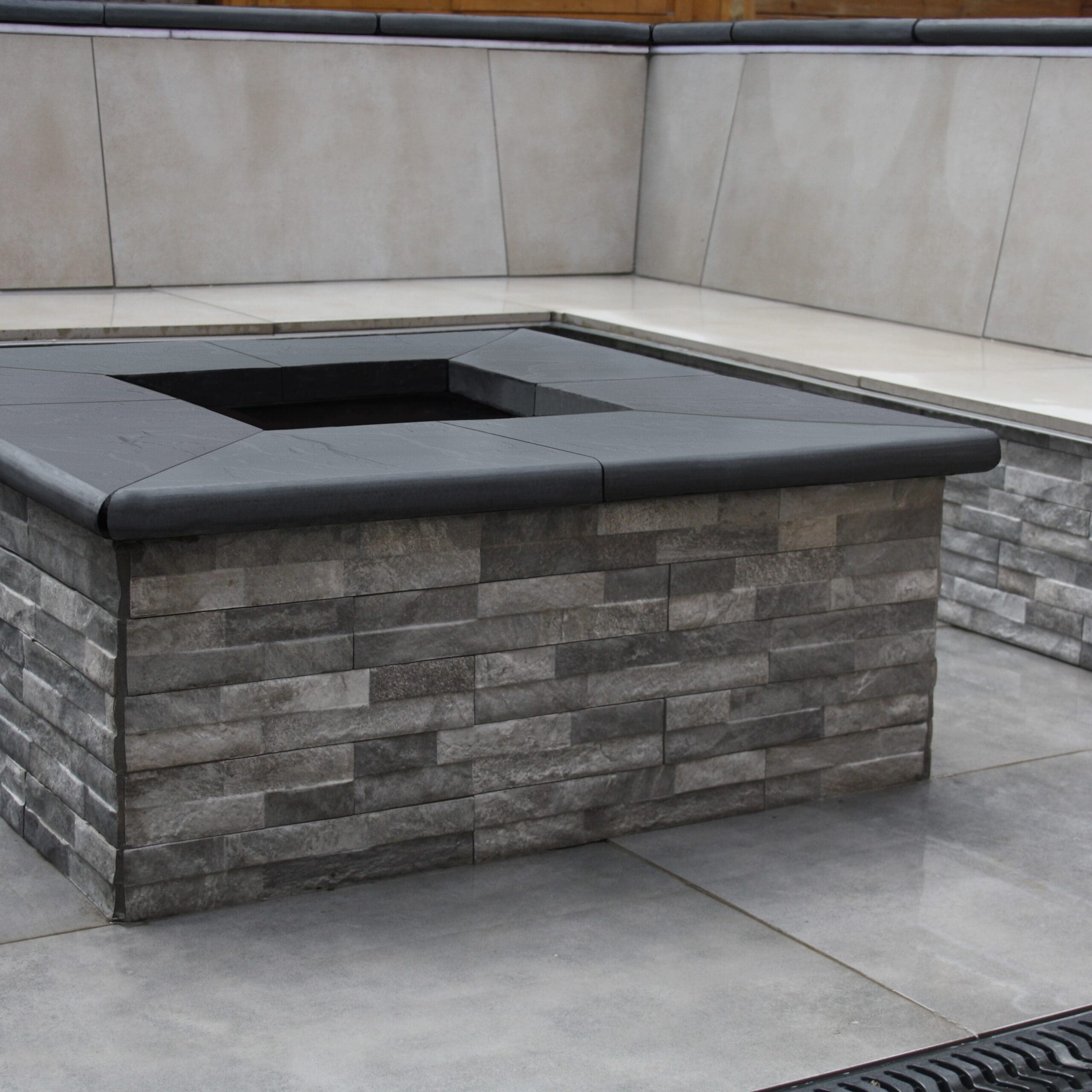Carbon Black Limestone Wall Copings