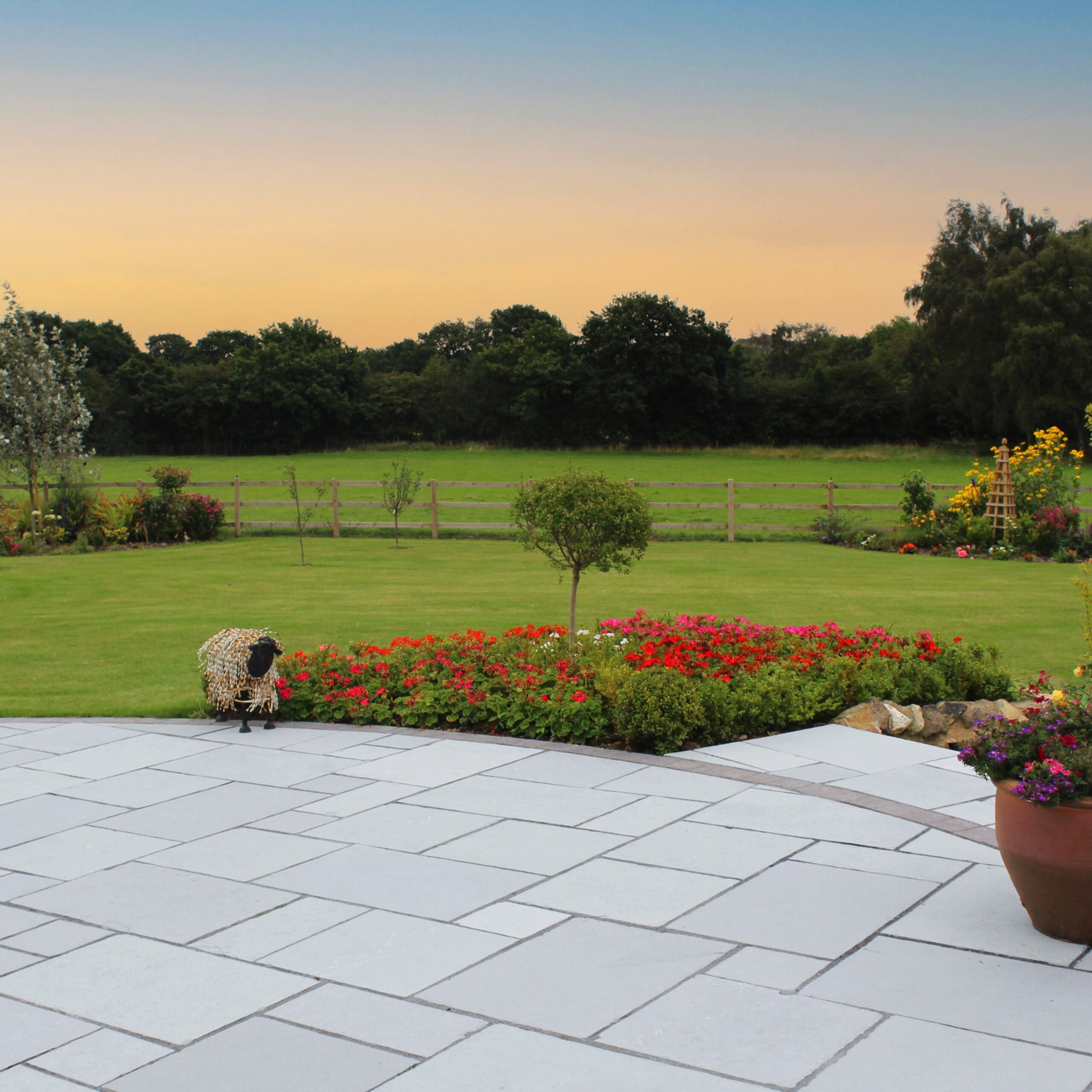 Steel Blue Limestone Patio Paving