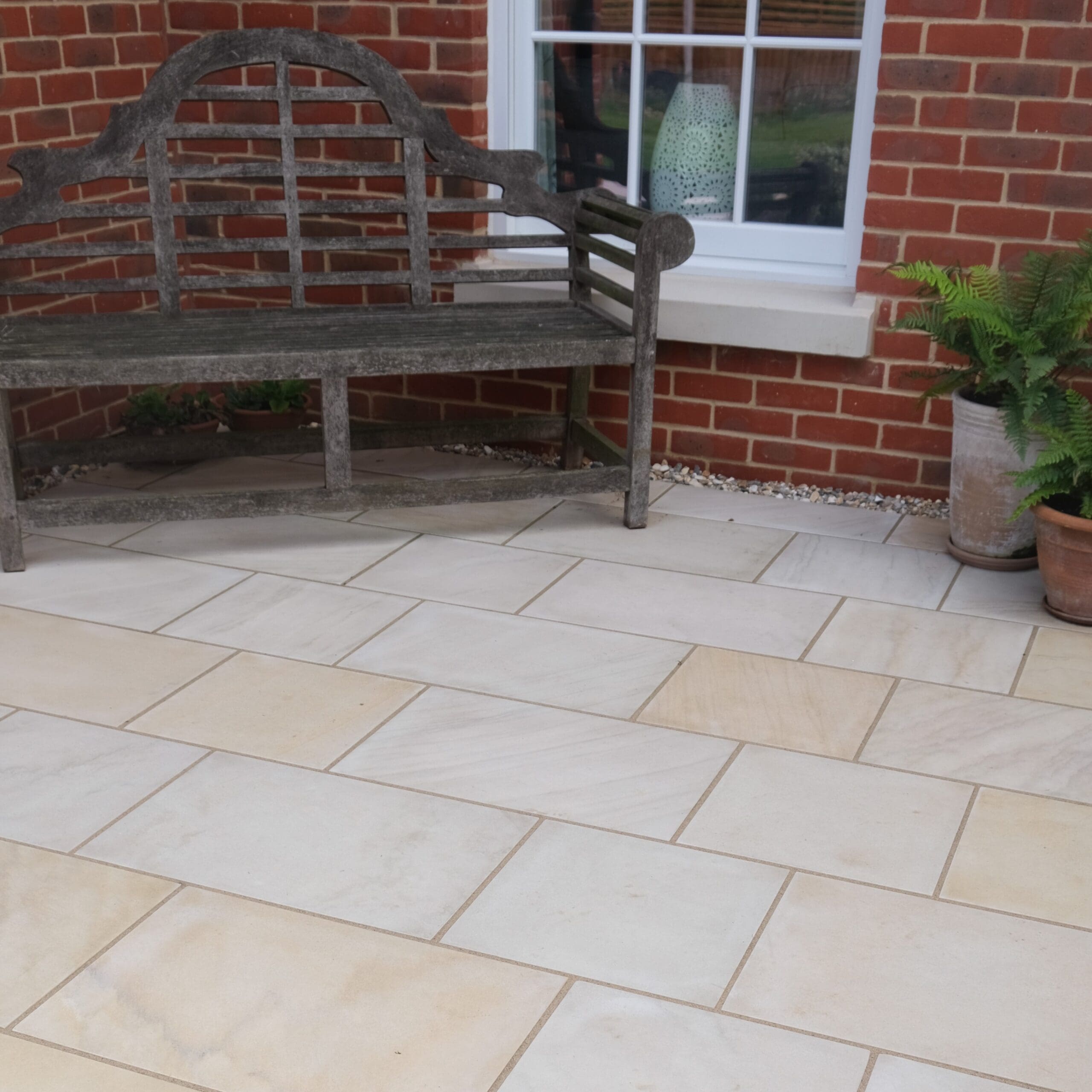 Ivory Sandstone Patio Paving