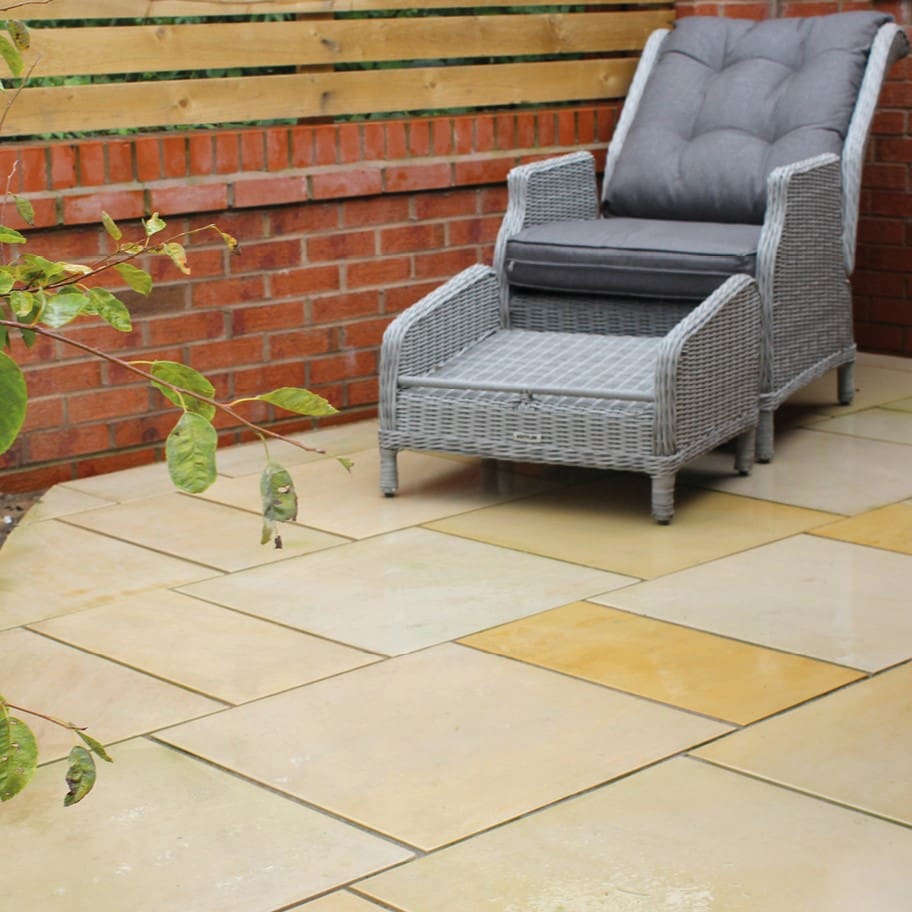 Ivory Sandstone Patio Paving