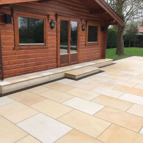 Cornsilk Sandstone Patio Paving